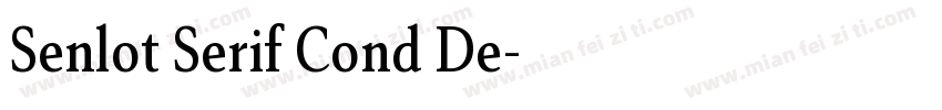 Senlot Serif Cond De字体转换